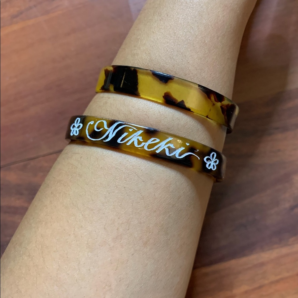 Tortoise Shell Bangle Bracelet - image 2